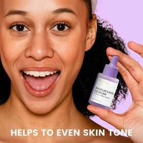 VALITIC Bakuchiol Serum ingredients close-up highlights bakuchiol and niacinamide.