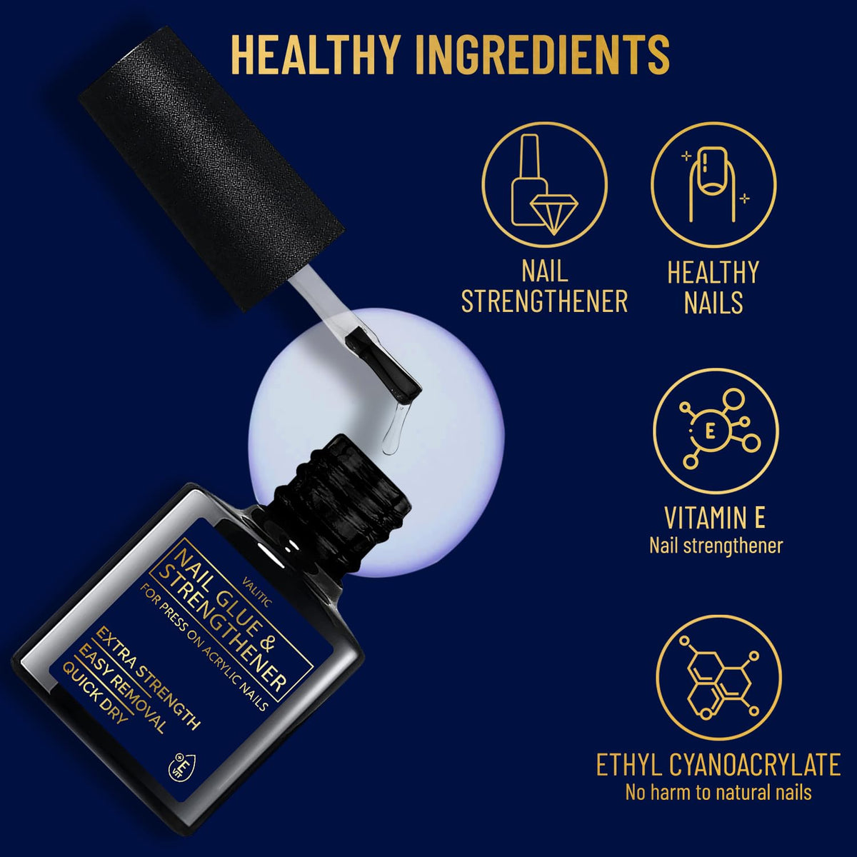  VALITIC brush-on glue shown in use for smooth coverage.