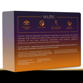 VALITIC product shot featuring turmeric tones and nourishing oils