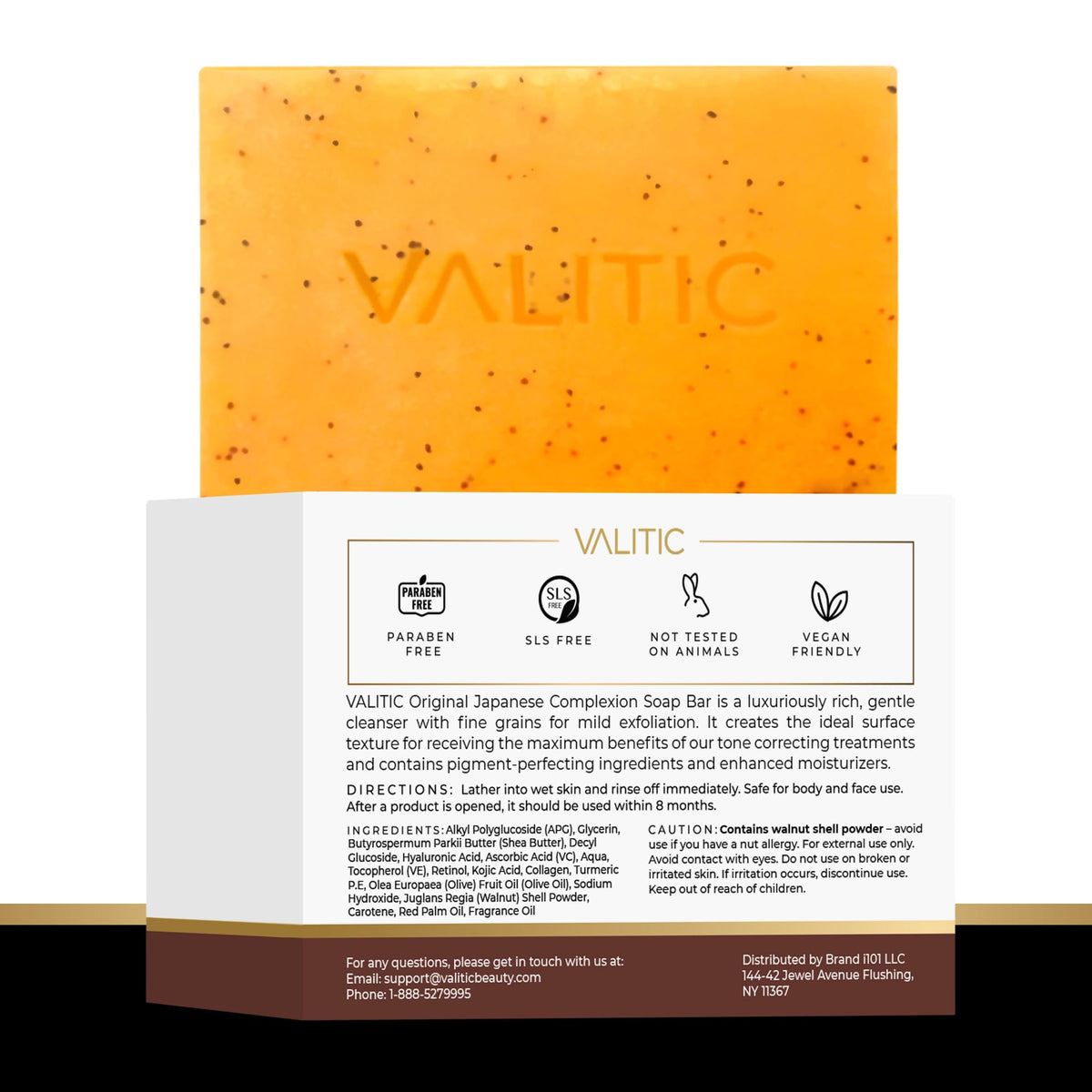 VALITIC creamy lather close-up conveying luxurious cleansing experience.