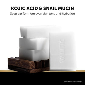 VALITIC kojic acid brightening bar reduces dark spots and uneven tone.