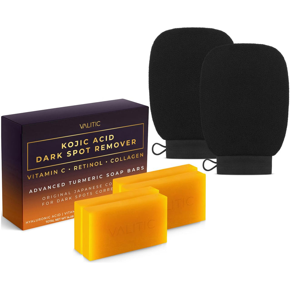 VALITIC Kojic acid soap bar front view showing brightening potential