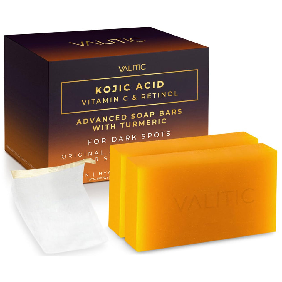 VALITIC Kojic-Acid Vitamin C Retinol soap bar packaging for premium skincare.