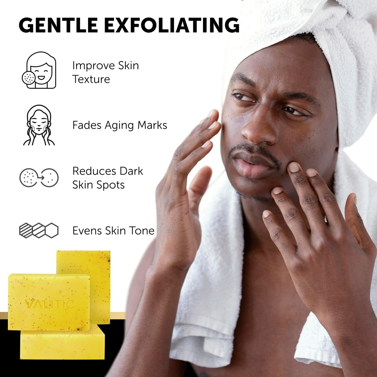 VALITIC lemon turmeric soap foamy lather ready for daily cleansing routine