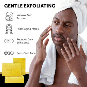 VALITIC lemon turmeric soap foamy lather ready for daily cleansing routine