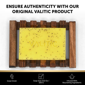 VALITIC lemon turmeric soap radiant skin concept suggests more even tone