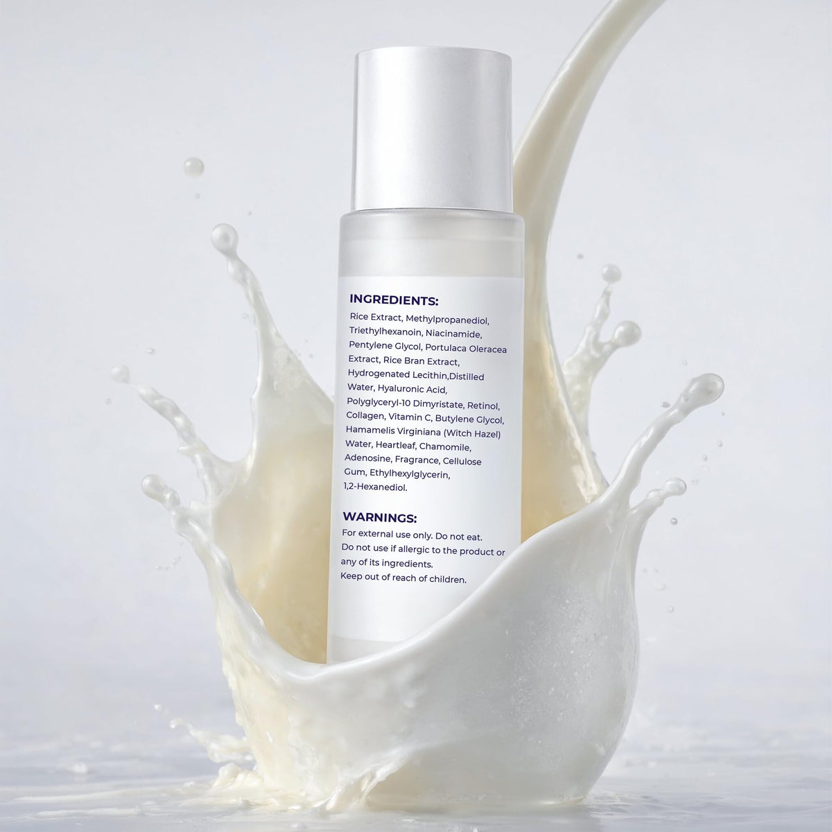 Daily skincare routine step showing toner application.