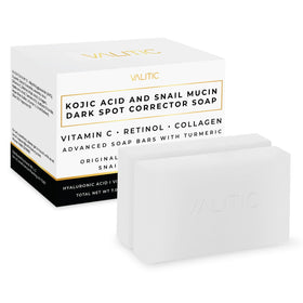 VALITIC snail mucin cleanser bar with turmeric for deep hydration and radiant skin.