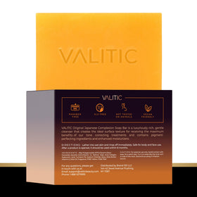 VALITIC soap on bathroom shelf ready to integrate into skincare