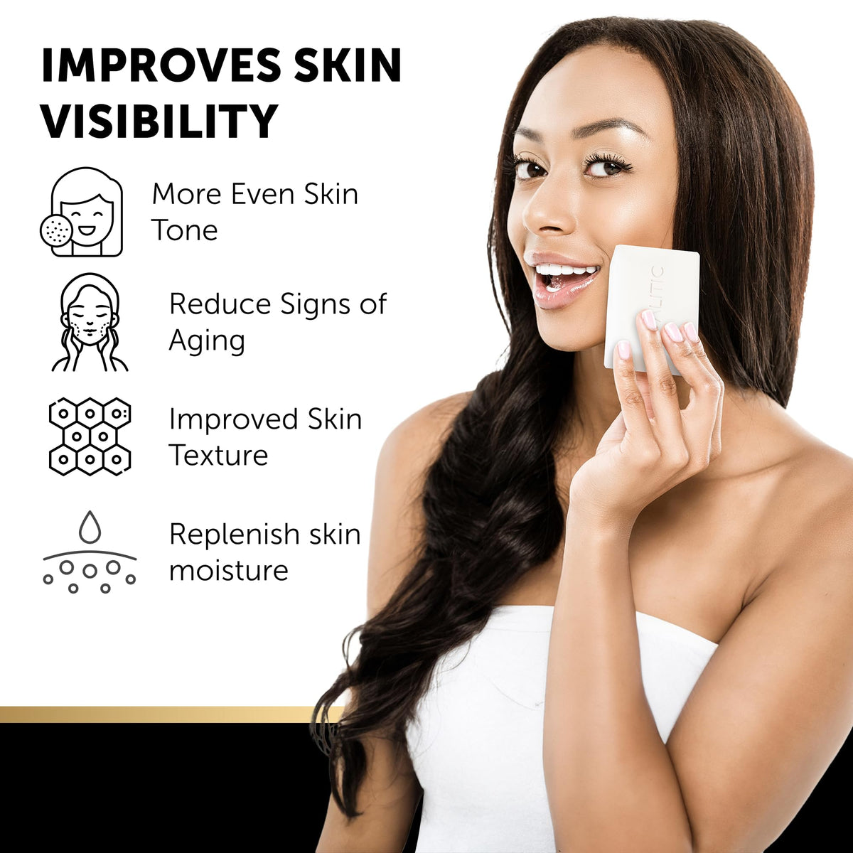 VALITIC vitamin C and E enriched soap for a refreshed complexion.