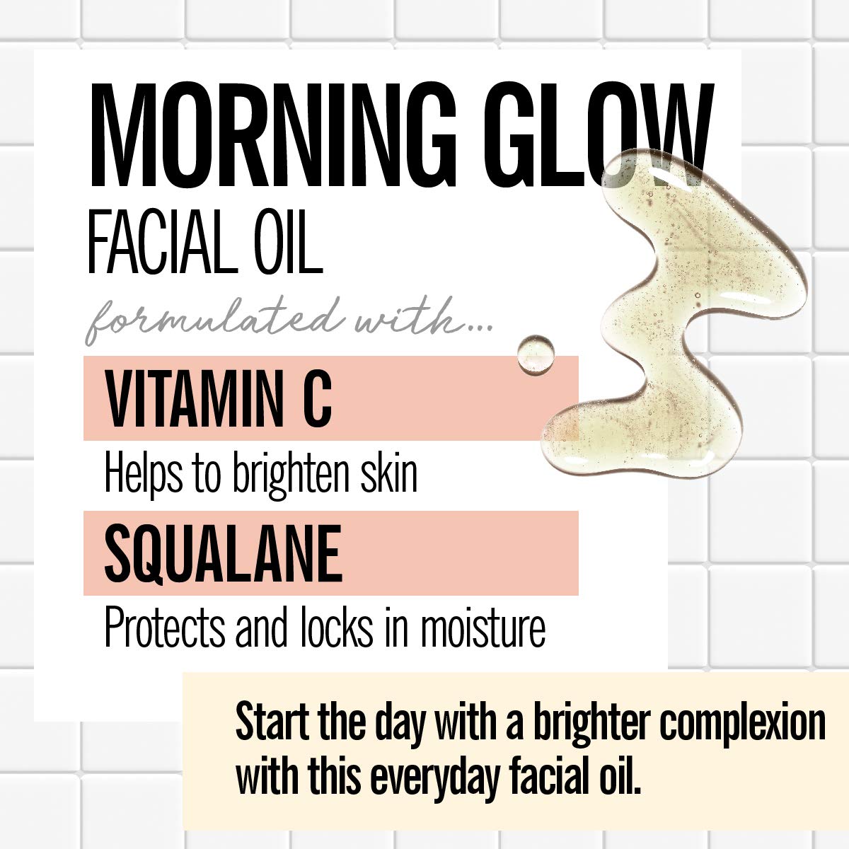 VALJEAN LABS Morning Glow texture shot, silky oil ideal for all skin types