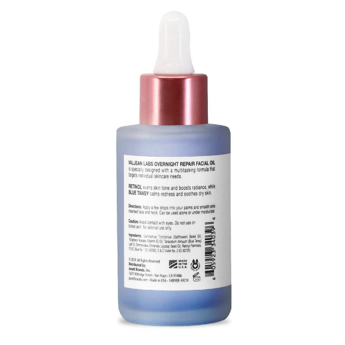 Valjean Labs Overnight Repair Oil pump, easy dispensing for convenient nightly application.