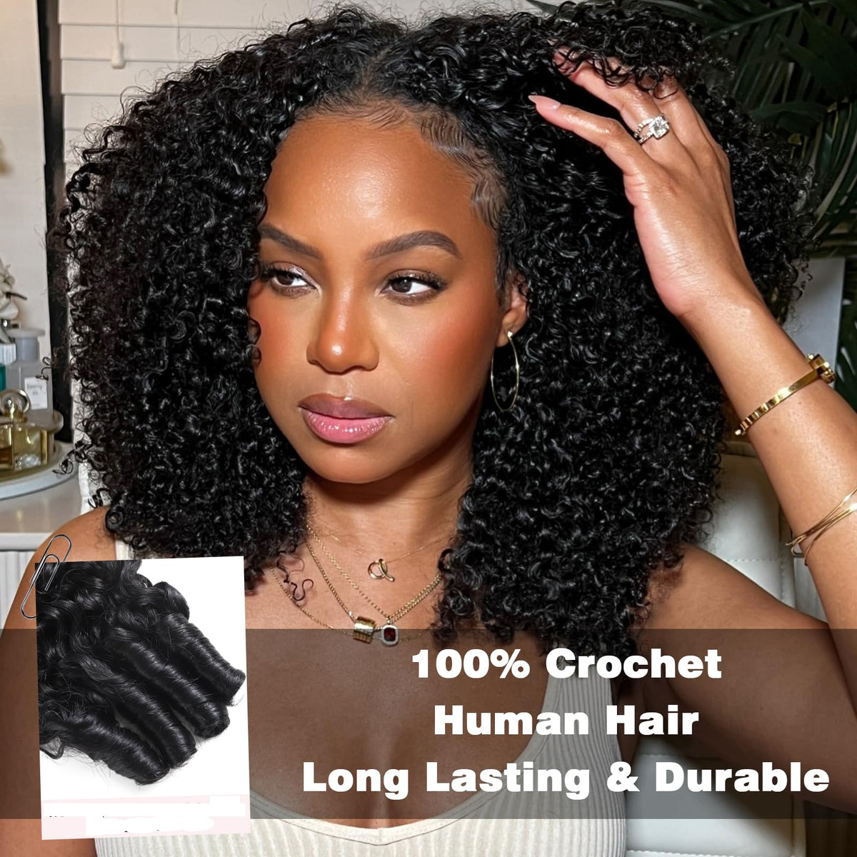 Vallbest Burmese Curly Crochet gift box with crochet hook included