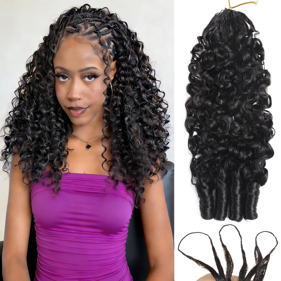 Vallbest Burmese Curly Crochet Hair 20 Inch with natural knotless blend.