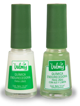 Valmy Garlic Nail Hardener bottle poured for stronger nails
