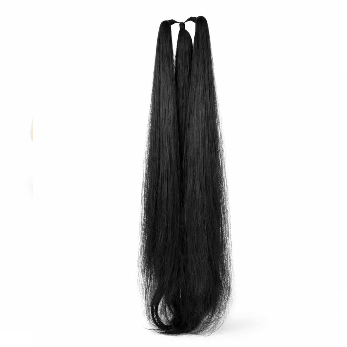 VAMA easy-attach clip-in extension in black for secure styling.
