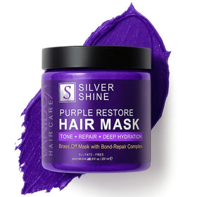 VANIDOX Deep Conditioning Silver Shine Mask bottle pour tones brass and refreshes gray hair
