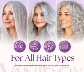 Packaging shot of VANIDOX sulfate-free USA-made hair mask