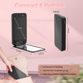 Vanexiss compact pocket mirror fits in a bag for travel touch-ups