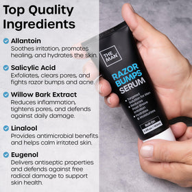 Vanibiss The Man Razor Bumps Serum metal roll-on delivers a cooling, precise application