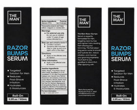 Vanibiss The Man Razor Bumps Serum packaging and full body use