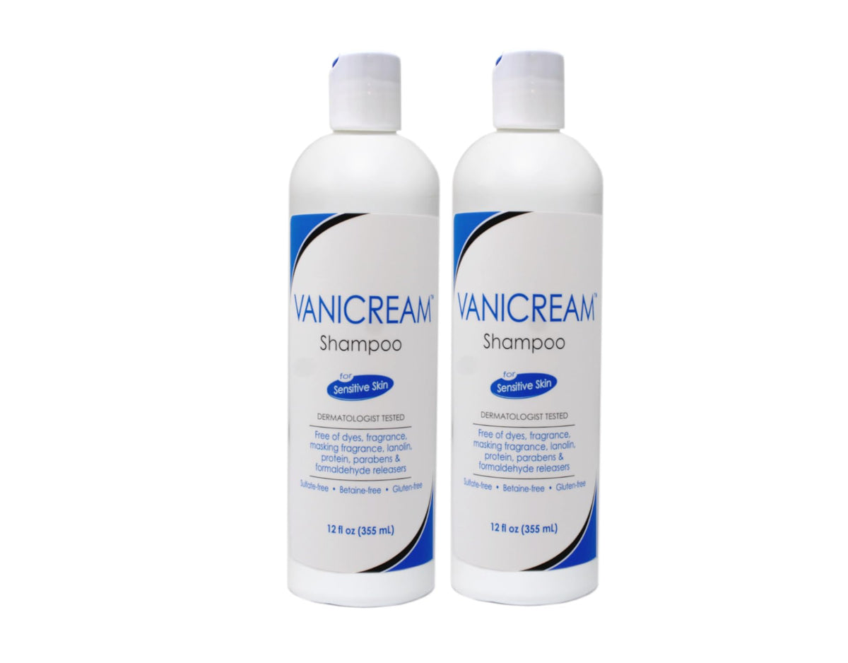 Vanicream conditioner 12oz bottle for easy detangling and softness.