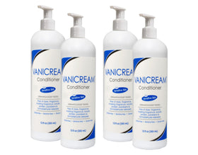 Vanicream hair conditioner bottle pour for a gentle, fragrance-free conditioning routine.