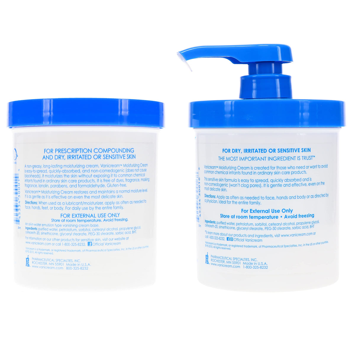 Vanicream hand application demonstrates easy spread across face and body