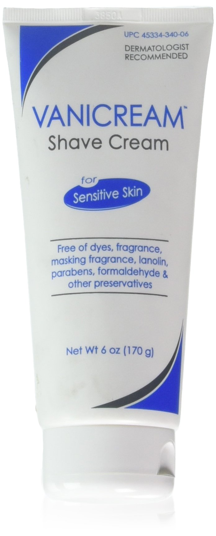 Vanicream shave cream tube 6oz for sensitive skin provides a gentle glide and hydration