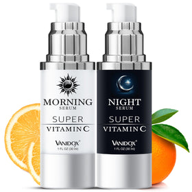 VanidoX vitamin C serum bottle label showing premium hydration-ready formula
