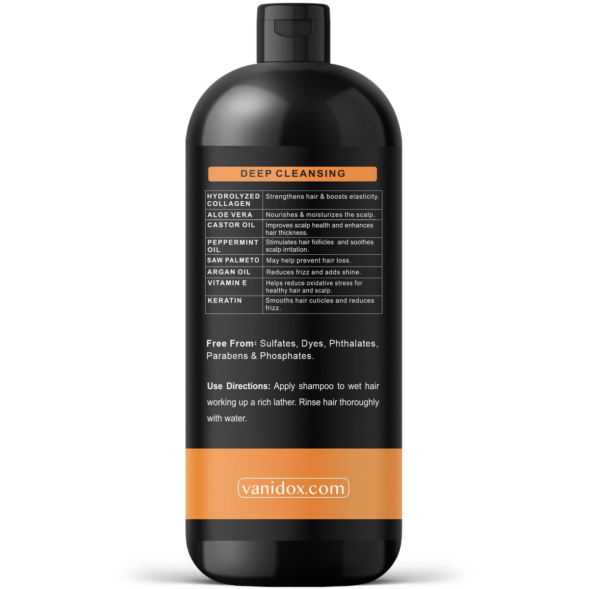 VanidoX Tea Tree Oil Shampoo captures a fresh fragrance while cleansing.