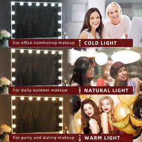 VANITII Global mirror offers adjustable brightness and three lighting temperatures.