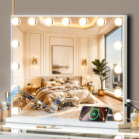 VANITII Global Hollywood mirror with lights for precise makeup and glow.