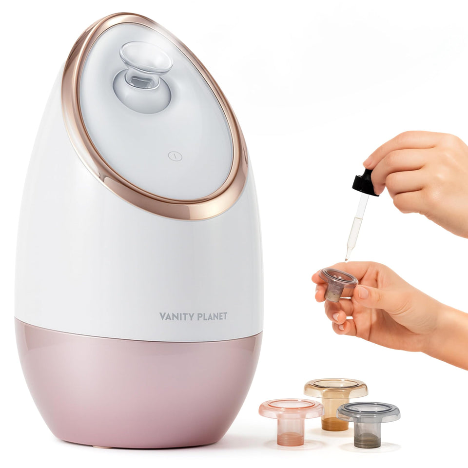 Vanity Planet Aira ionic facial steamer nozzle adjustment for precise steam.