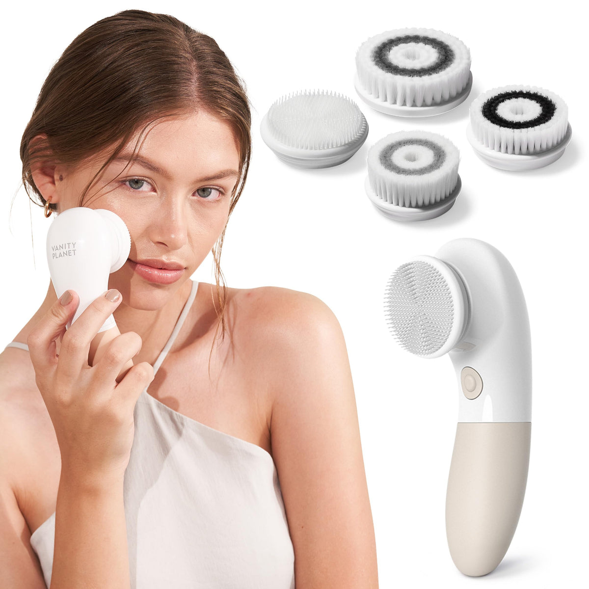 Vanity Planet Raedia face cleansing brush for smooth, refreshed skin after cleansing