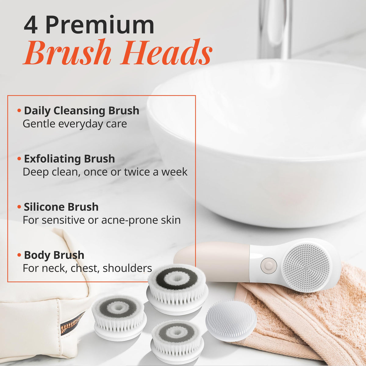 Raedia silicone head provides hygienic cleansing for sensitive areas