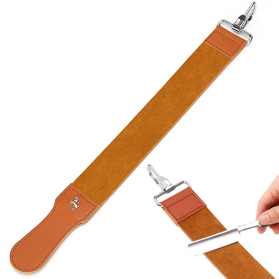 Vanki straight razor strop leather for final sharpening and a smooth edge
