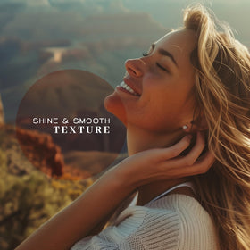 Ingredients featuring castor, jojoba, almond oils for nourishing shine in VanMan serum.