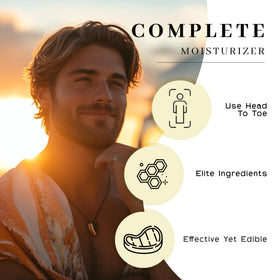 VanMan tallow moisturizer applied from head to toe for versatile hydration.