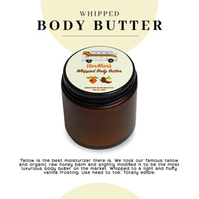 VanMan whipped tallow uses organic shea butter, olive oil, and raw honey.