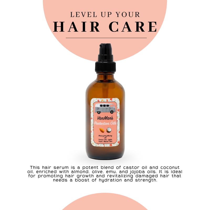 VanMan Protection Oil Serum for dry hair—soothing moisture.
