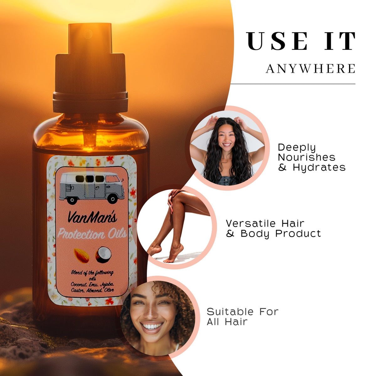 Fragrance-free formula ideal for sensitive scalps and fragrance-sensitive routines with VanMan.