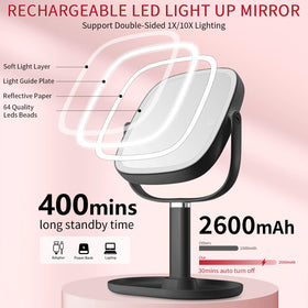 Vanmirr mirror with 3-color LED lights for even illumination.