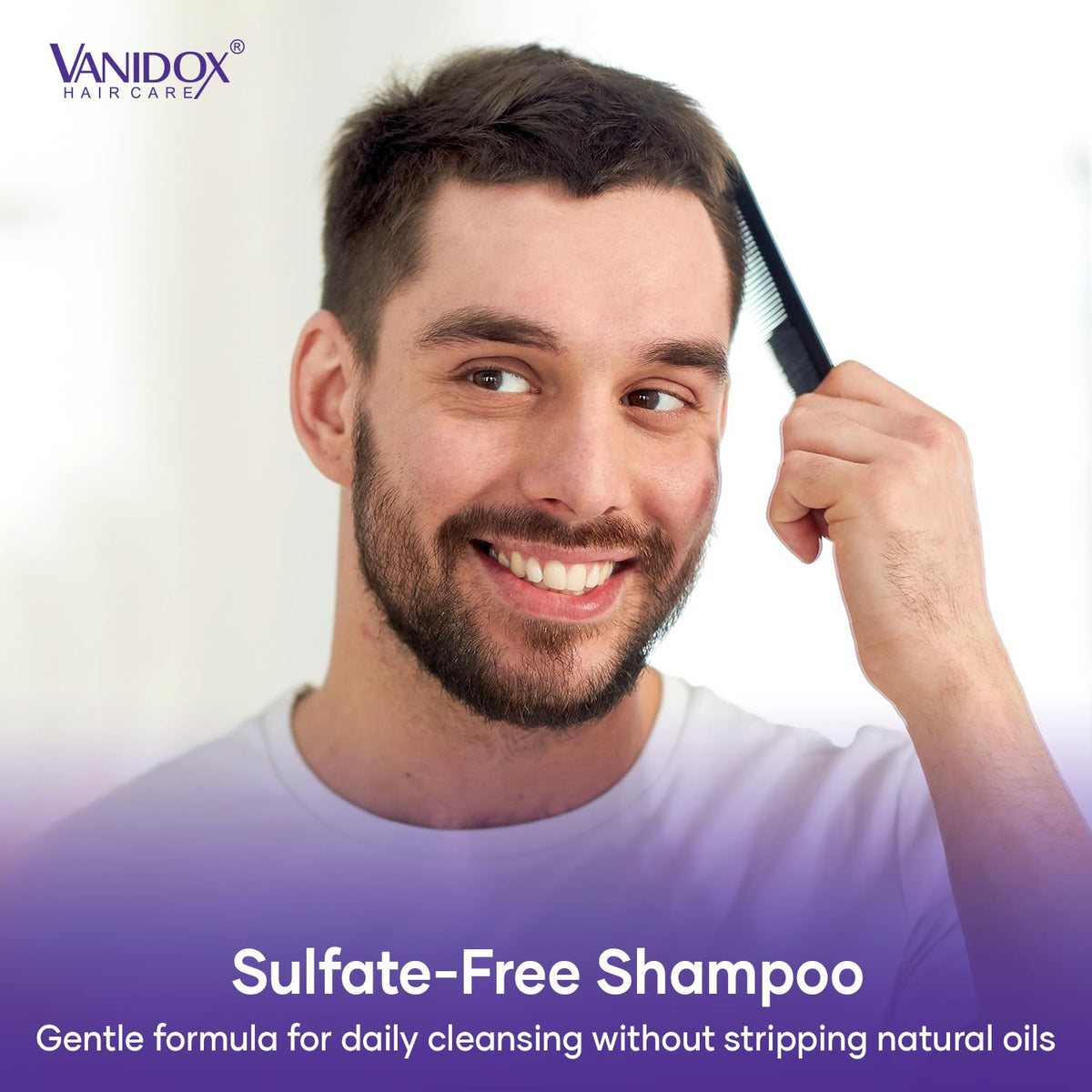 VANIDOX lavender mint drops evoking calming aroma during wash