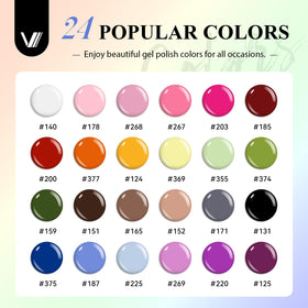 VANREESA 24-color gel polish collection for versatile at-home manicures.