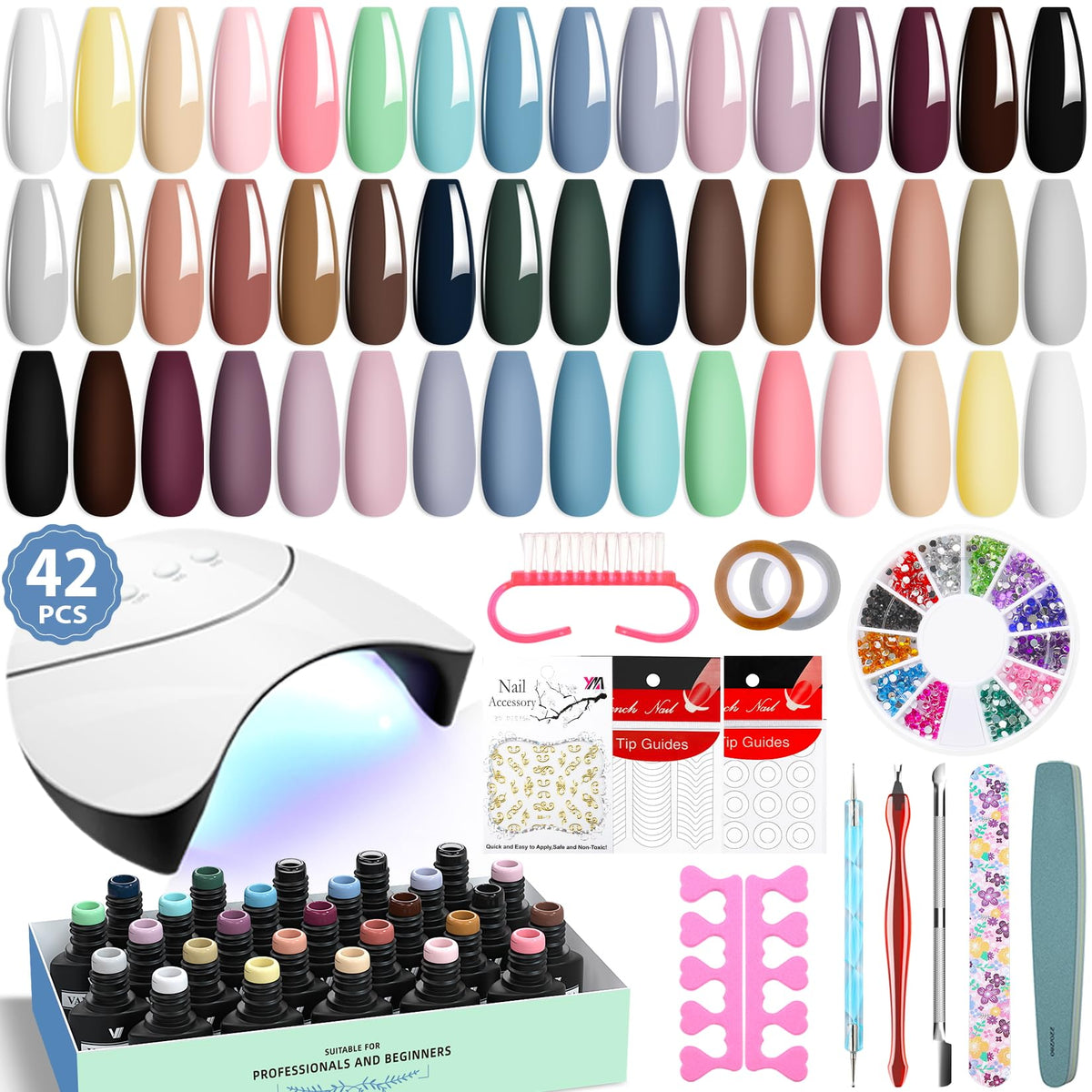 VANREESA 24-colors gel kit box for at-home manicures.