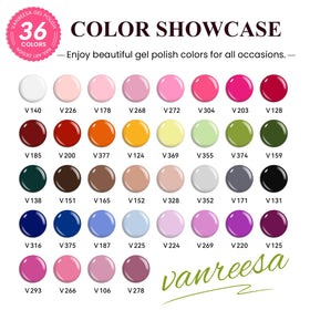 Vanreesa 36-color display board helps you choose shades quickly