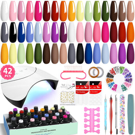 VANREESA 42-pcs gel nail kit with UV light for professional-looking at-home manicures.