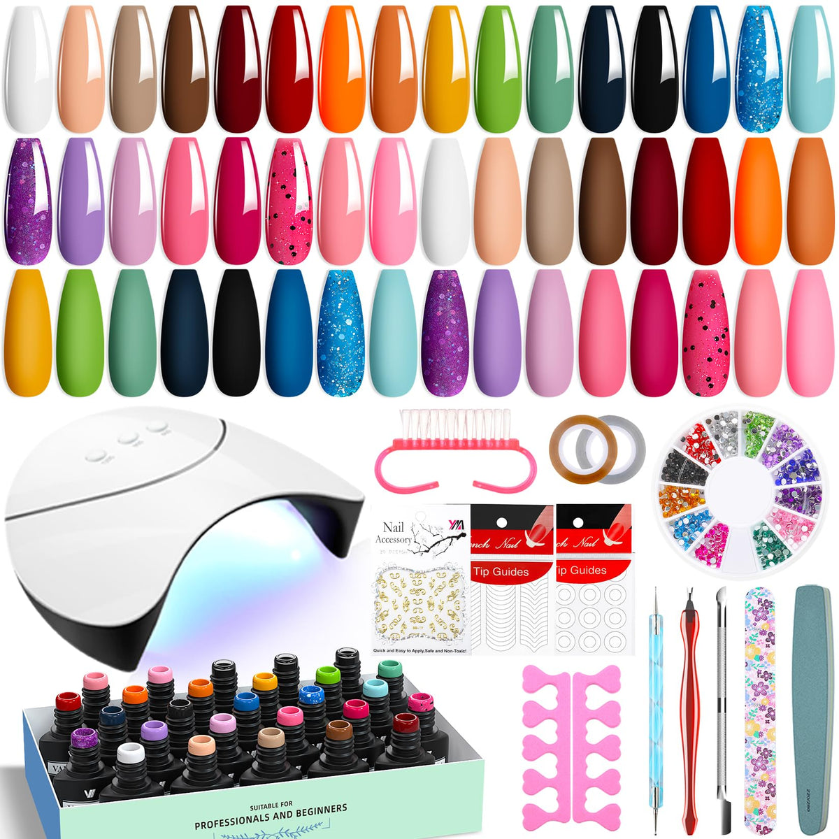 VANREESA 42-pcs gel nail kit box for easy at-home manicures
