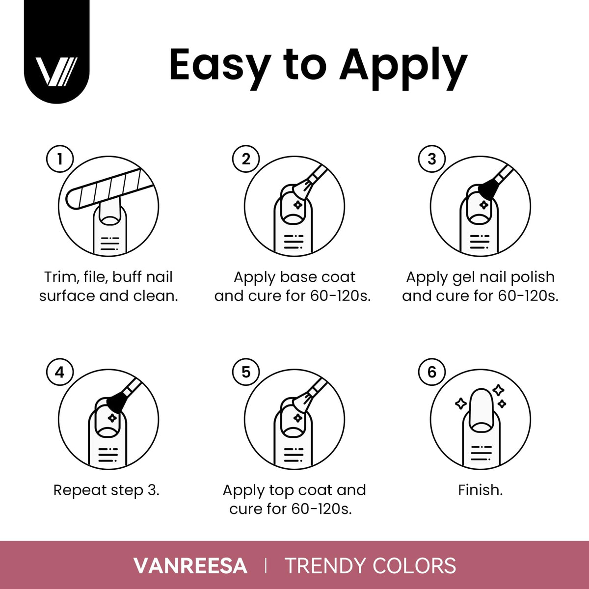 Vanreesa all-in-one gel kit suitable for beginners and DIY nail art.